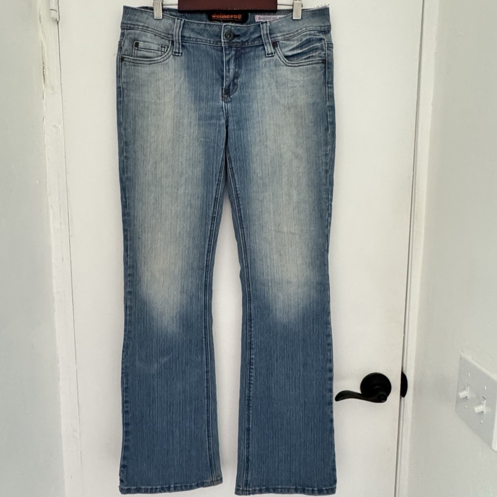 Dollhouse Sky Jeans Womens 9 Blue Hipster Bootcut Y2K Retro Cowgirl Streetwear